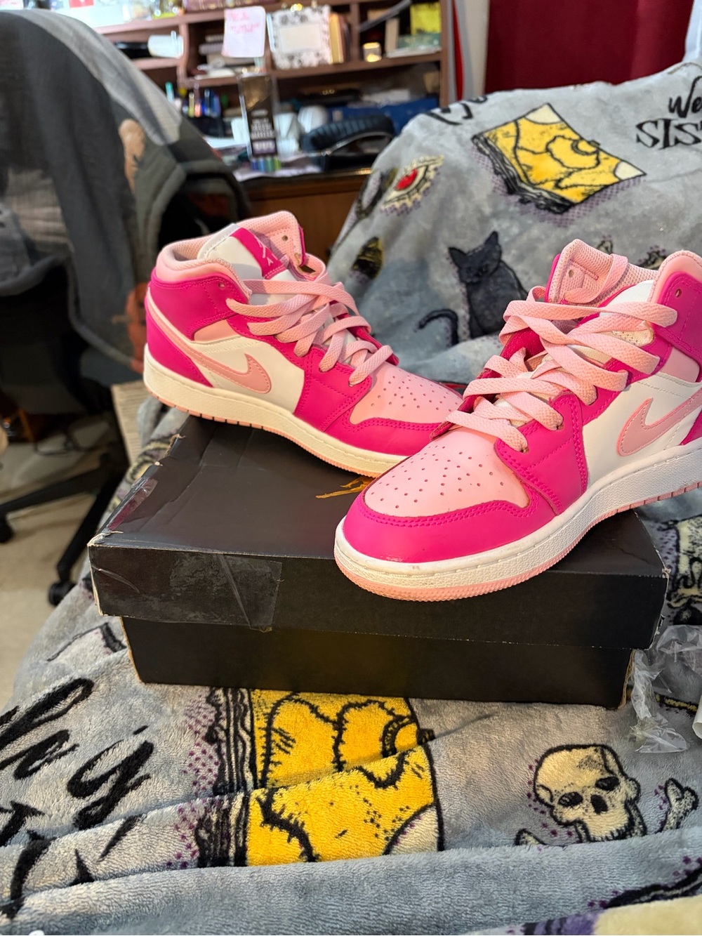 Nike Pink and Light Pink High-Top Women's Sneakers